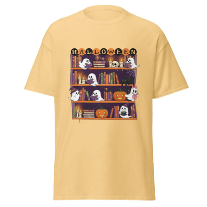 Ghost Halloween Bookcase classic tee - TBRaring