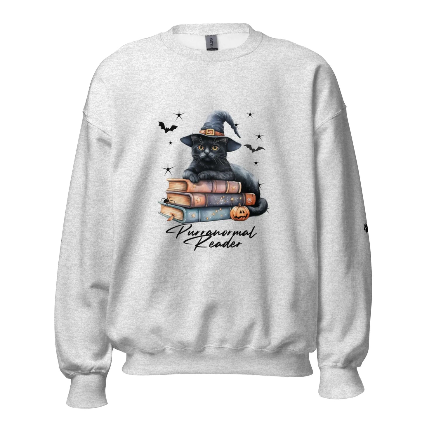 Purranormal Reads Sweatshirt With Paws On Sleeves - TBRaring