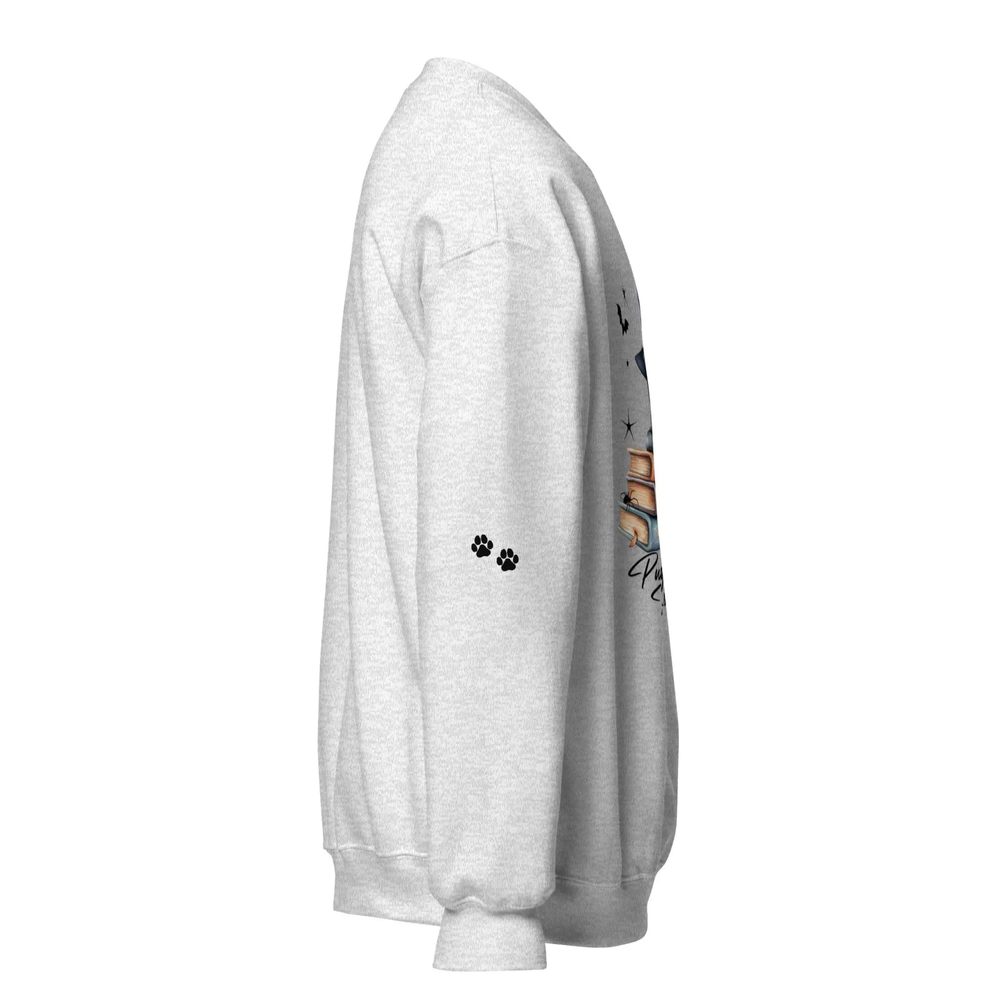 Purranormal Reads Sweatshirt With Paws On Sleeves - TBRaring
