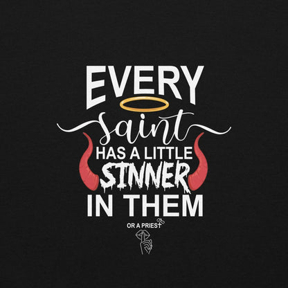"Every Saint Needs A Little Sinner" Crop Sweatshirt bookish merch - TBRaring