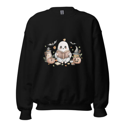 Cute Ghost Reading Sweatshirt - TBRaring