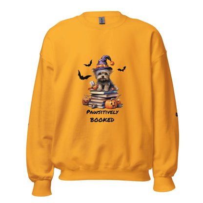 Pawsitively Booked Sweatshirt With Paws On Sleeves - TBRaring