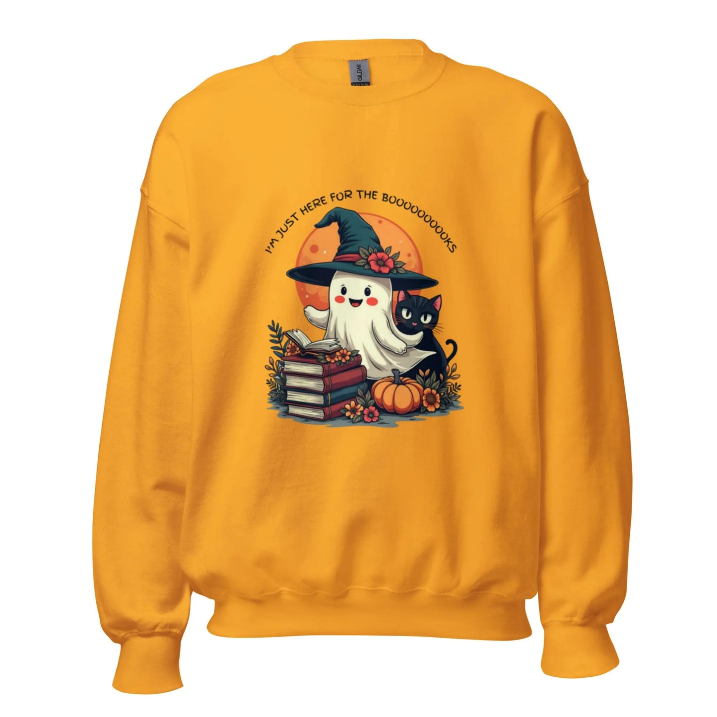 I'm Just Here For The Booooooooooks Ghost Sweatshirt - TBRaring
