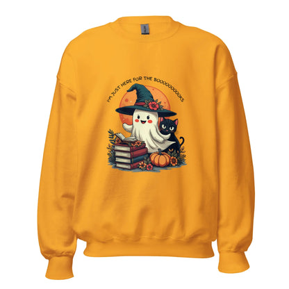 I'm Just Here For The Booooooooooks Ghost Sweatshirt - TBRaring
