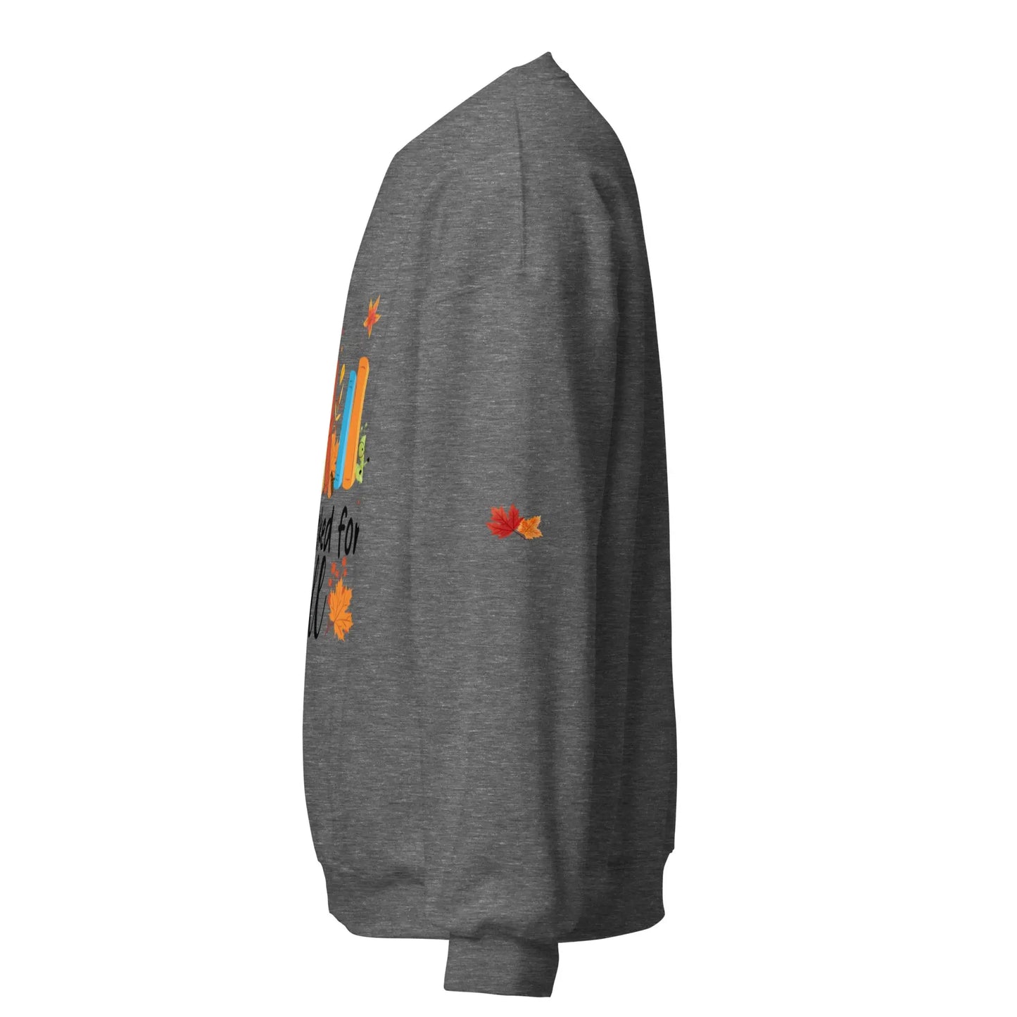 All Booked For Fall Unisex Sweatshirt With Leaves on Sleeves - TBRaring