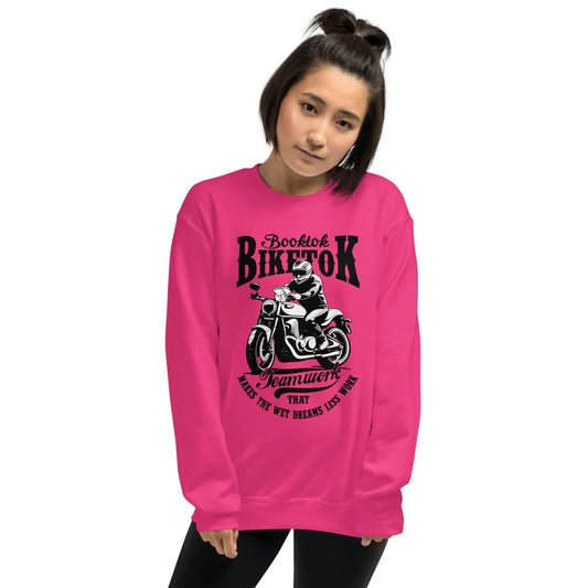 "Booktok Biketok Teamwork" Bookish Goods Unisex Sweatshirt - TBRaring