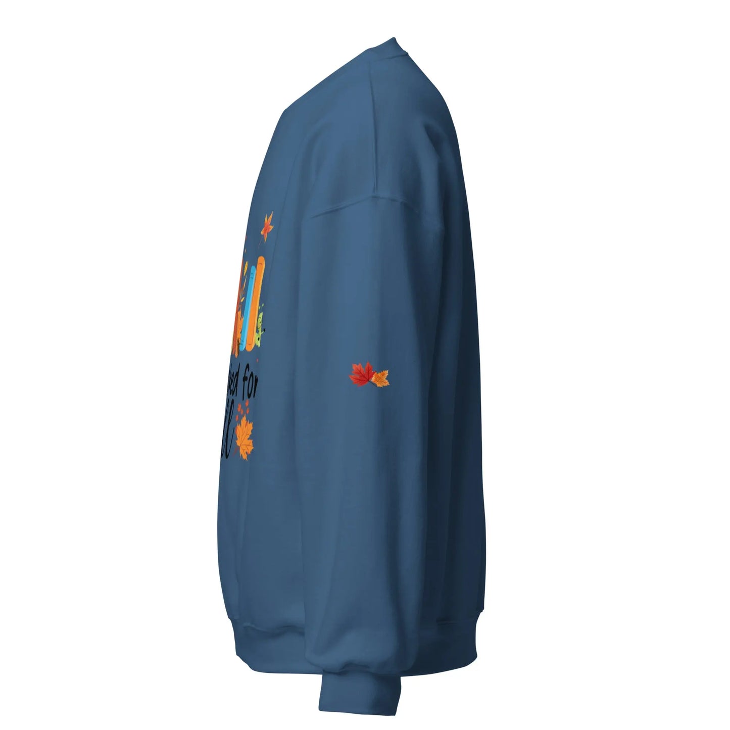 All Booked For Fall Unisex Sweatshirt With Leaves on Sleeves - TBRaring