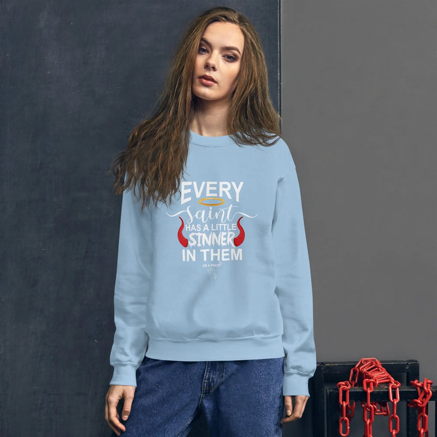 "Every Saint Has a Little Sinner In Them" Unisex Sweatshirt Bookish Goods - TBRaring