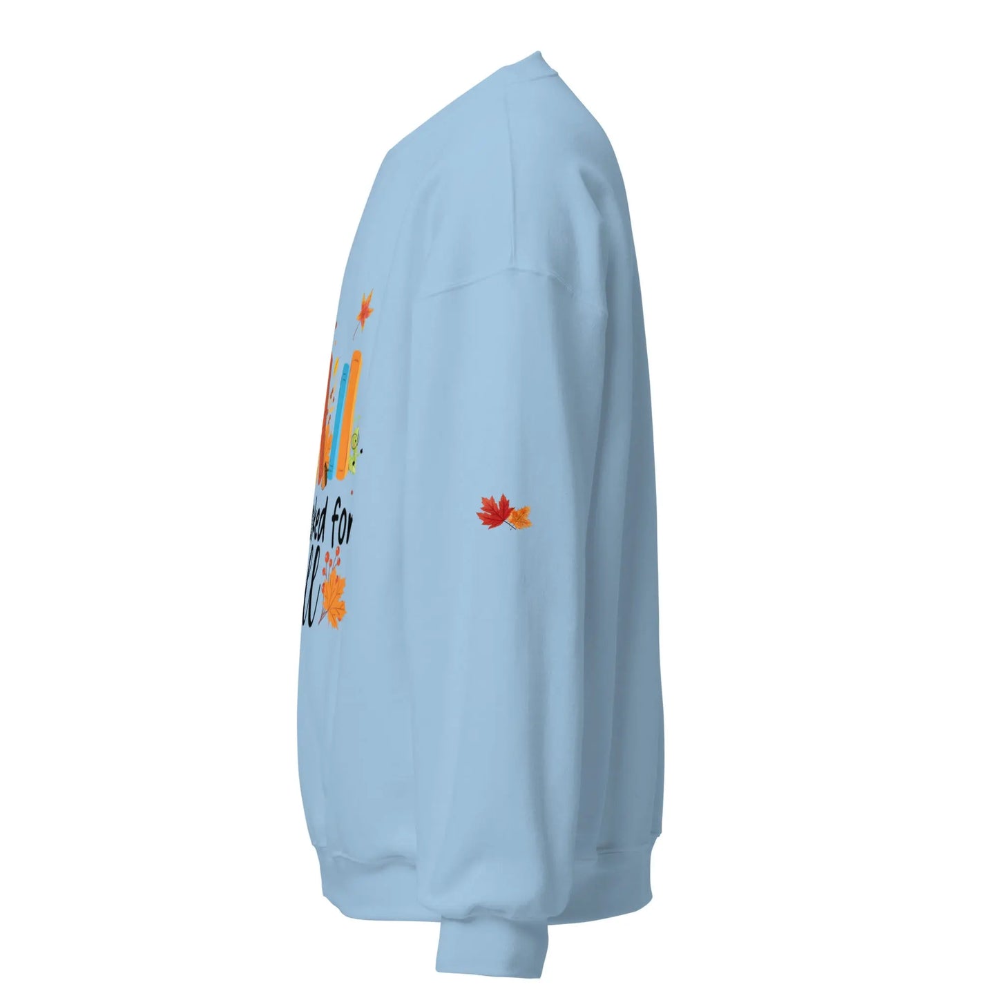 All Booked For Fall Unisex Sweatshirt With Leaves on Sleeves - TBRaring