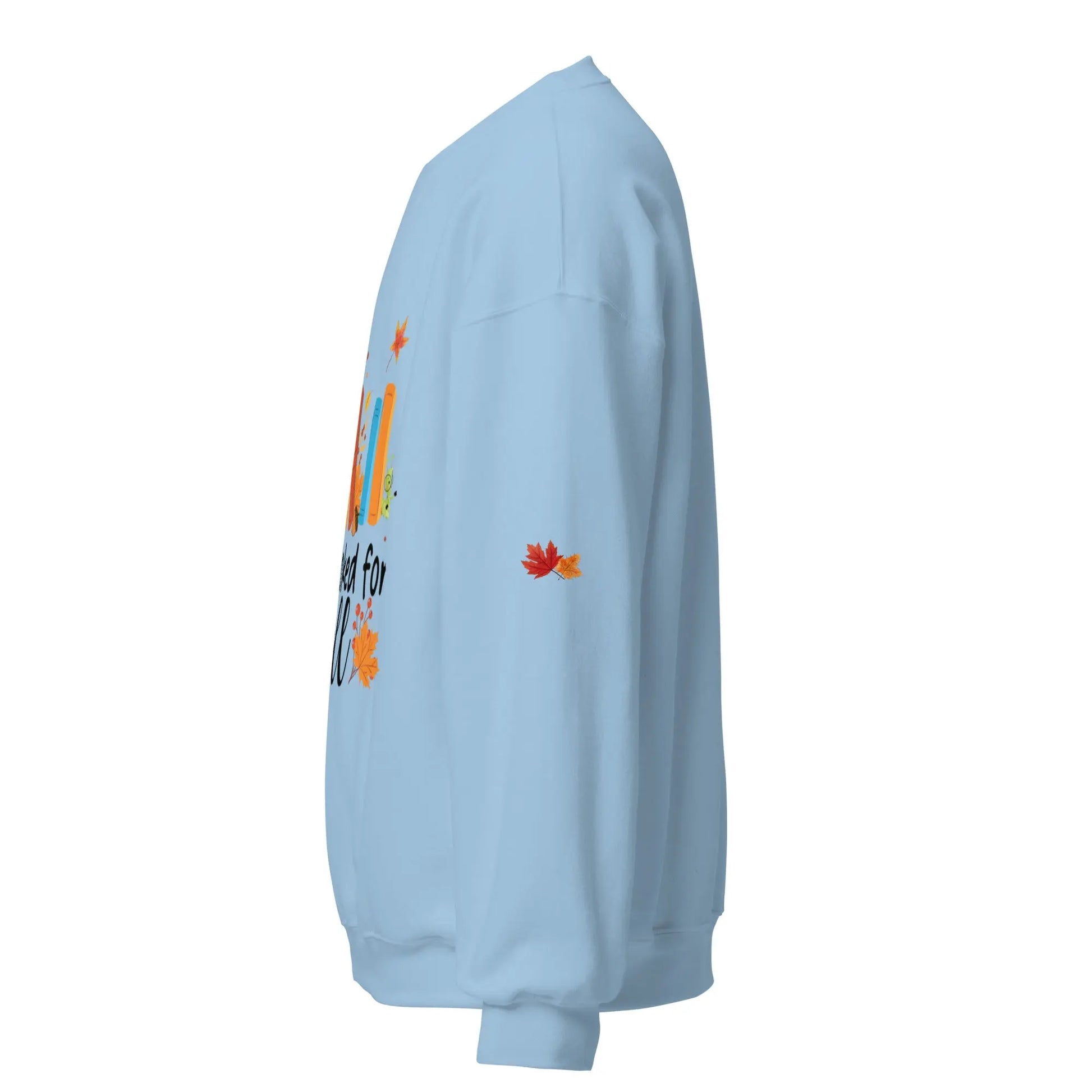 All Booked For Fall Unisex Sweatshirt With Leaves on Sleeves - TBRaring