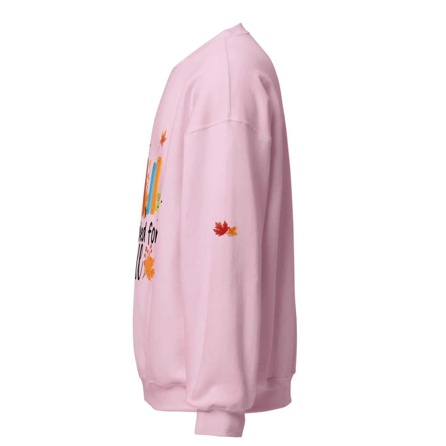 All Booked For Fall Unisex Sweatshirt With Leaves on Sleeves - TBRaring