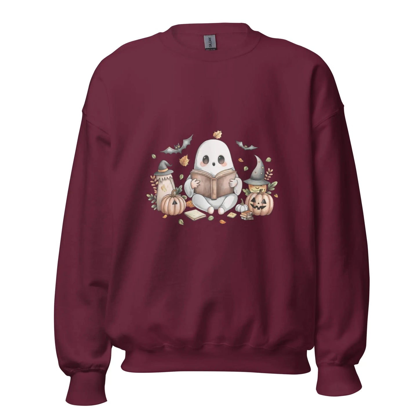 Cute Ghost Reading Sweatshirt - TBRaring