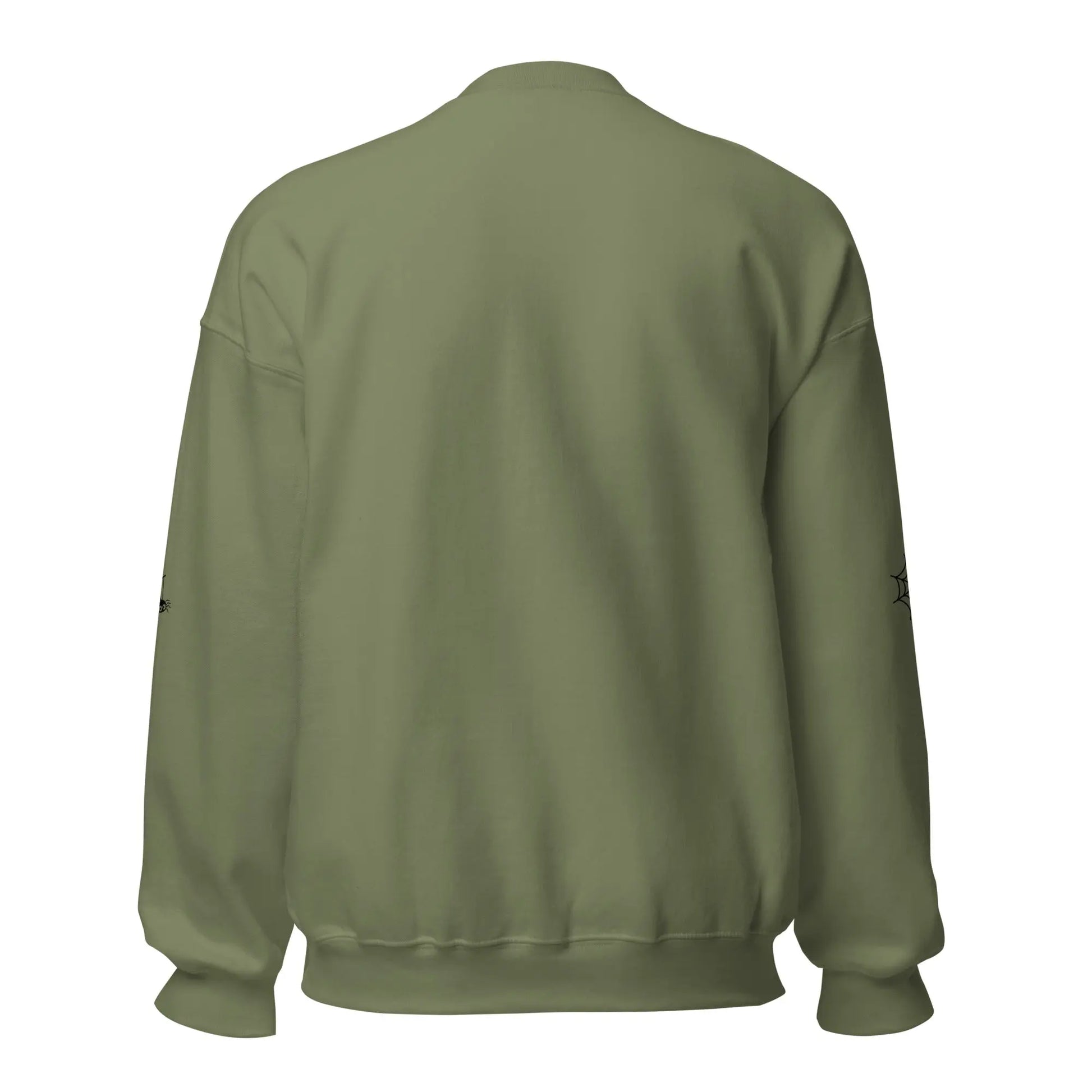 Halloween Bookcase Sweatshirt With Spider Webs On Sleeves - TBRaring