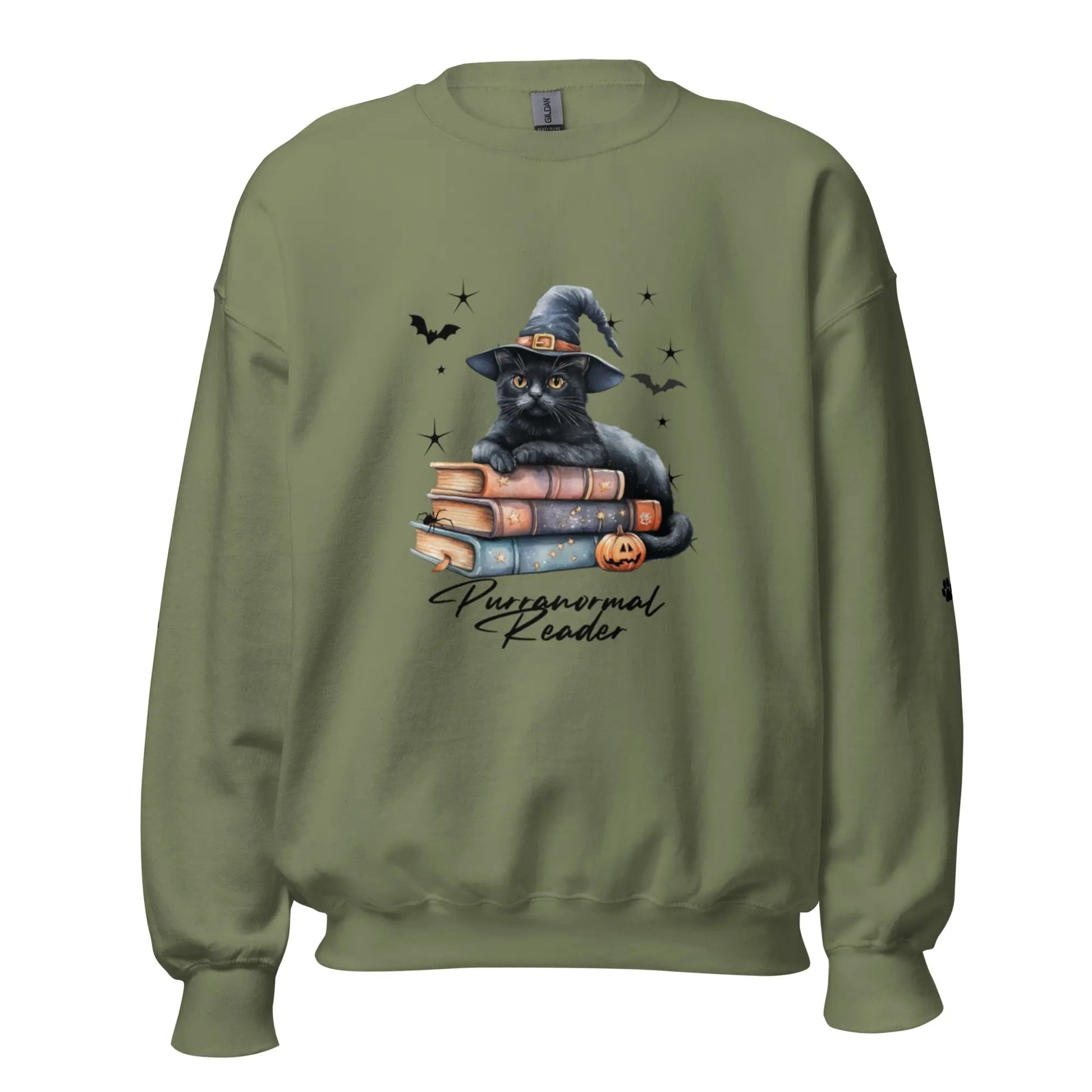 Purranormal Reads Sweatshirt With Paws On Sleeves - TBRaring