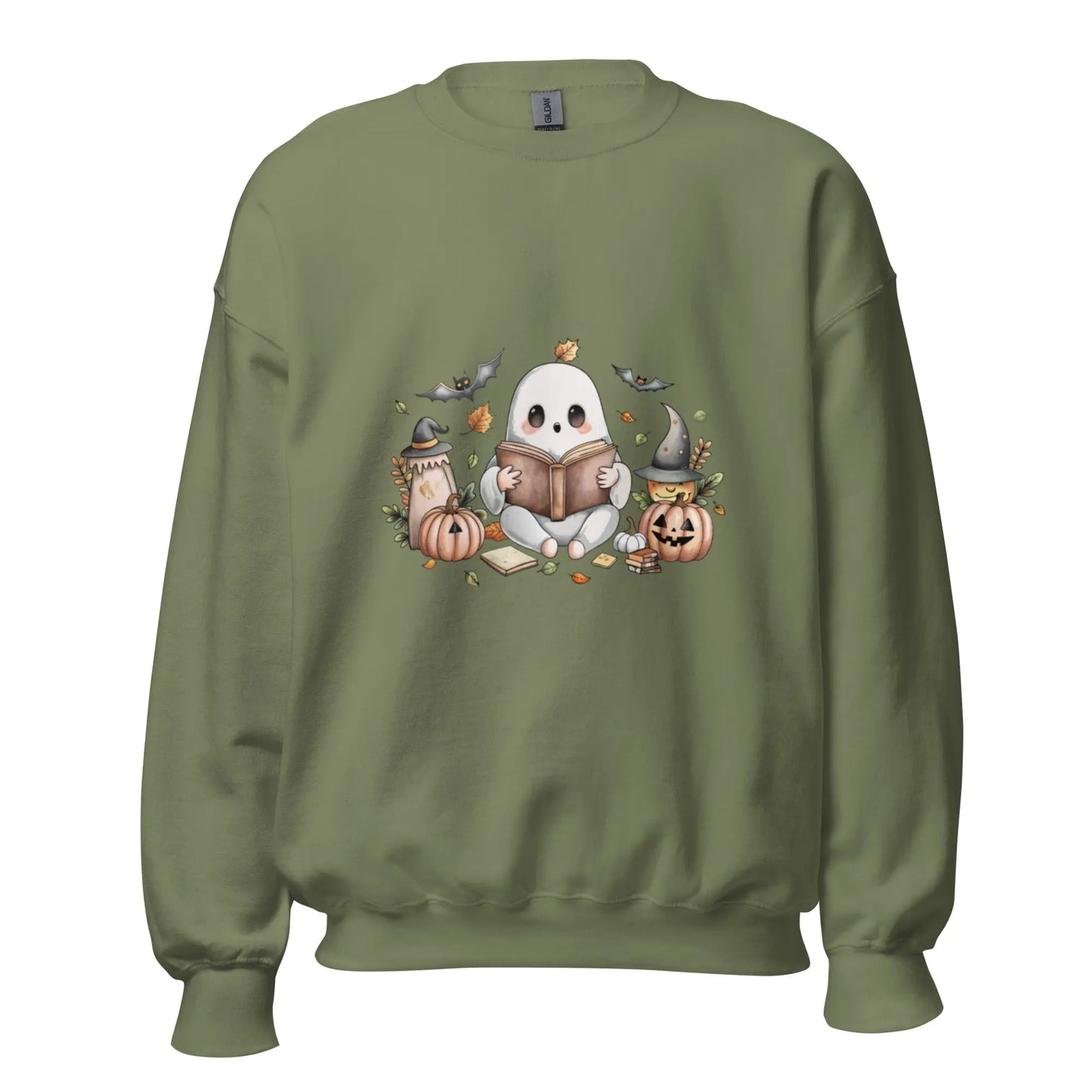 Cute Ghost Reading Sweatshirt - TBRaring