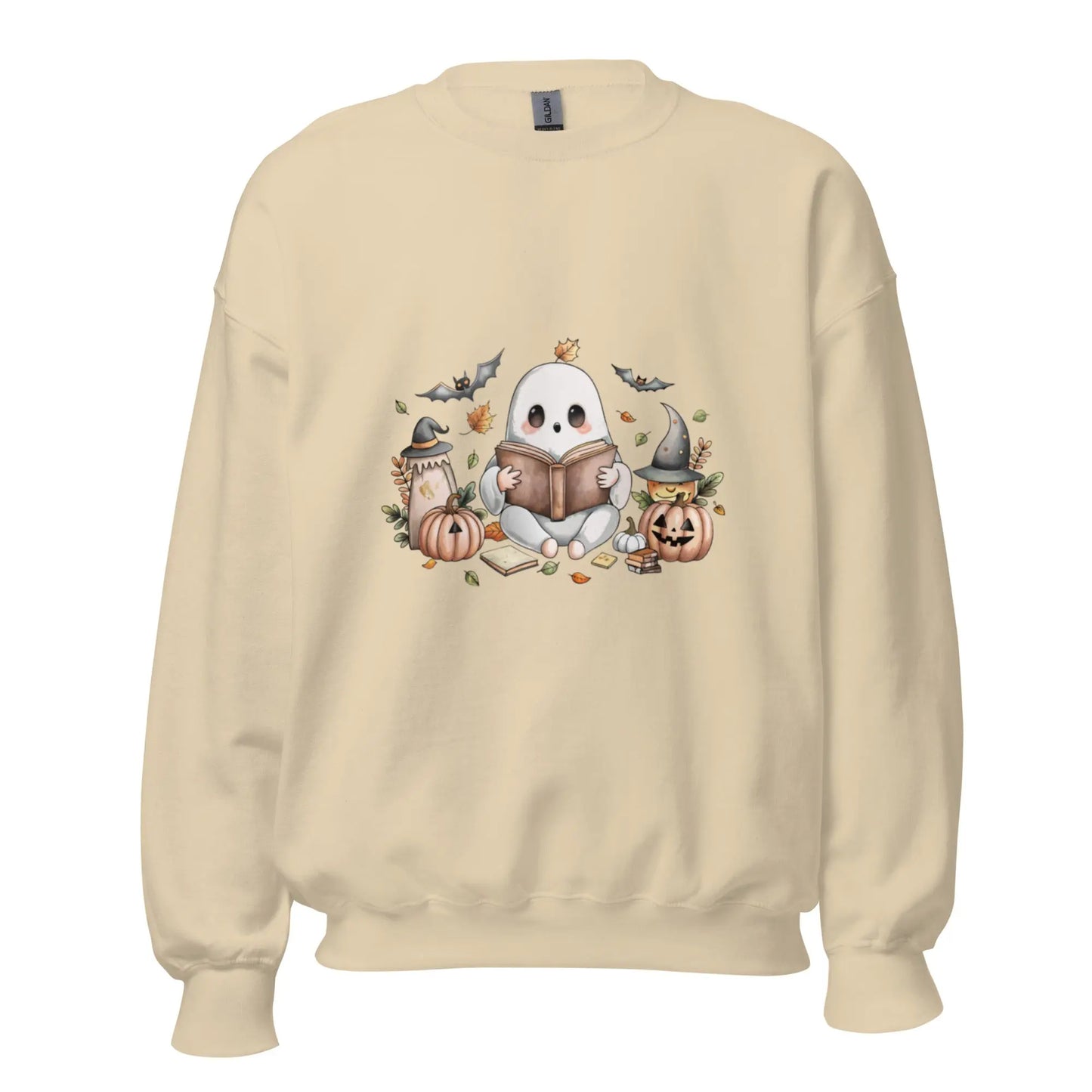 Cute Ghost Reading Sweatshirt - TBRaring
