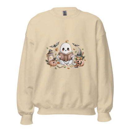 Cute Ghost Reading Sweatshirt - TBRaring