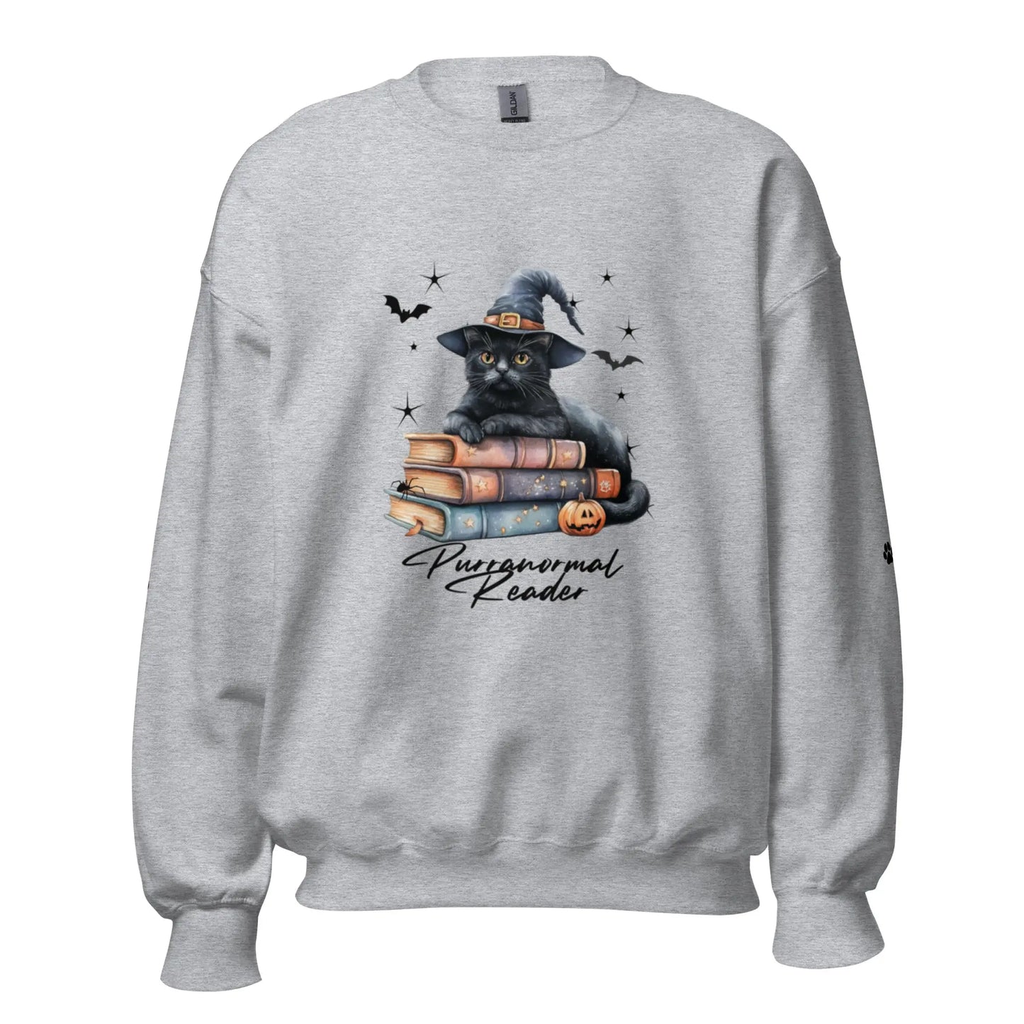 Purranormal Reads Sweatshirt With Paws On Sleeves - TBRaring