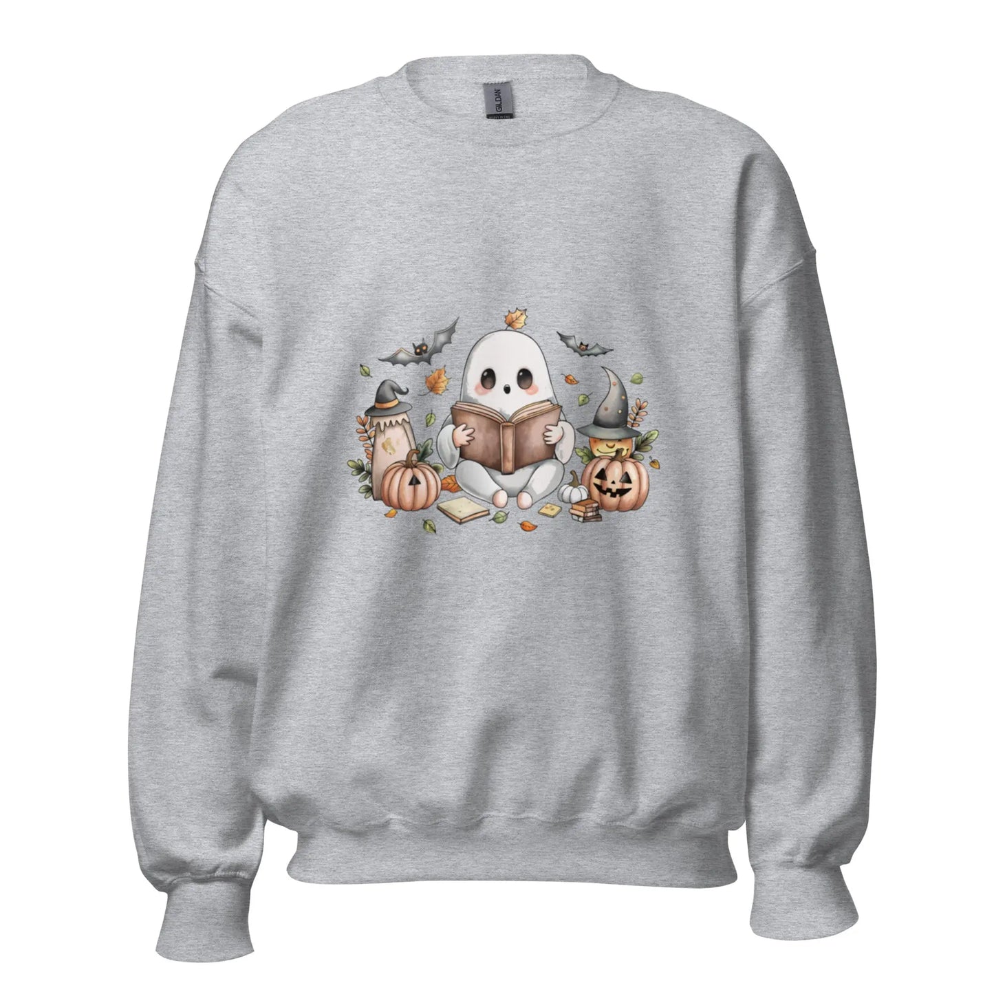 Cute Ghost Reading Sweatshirt - TBRaring