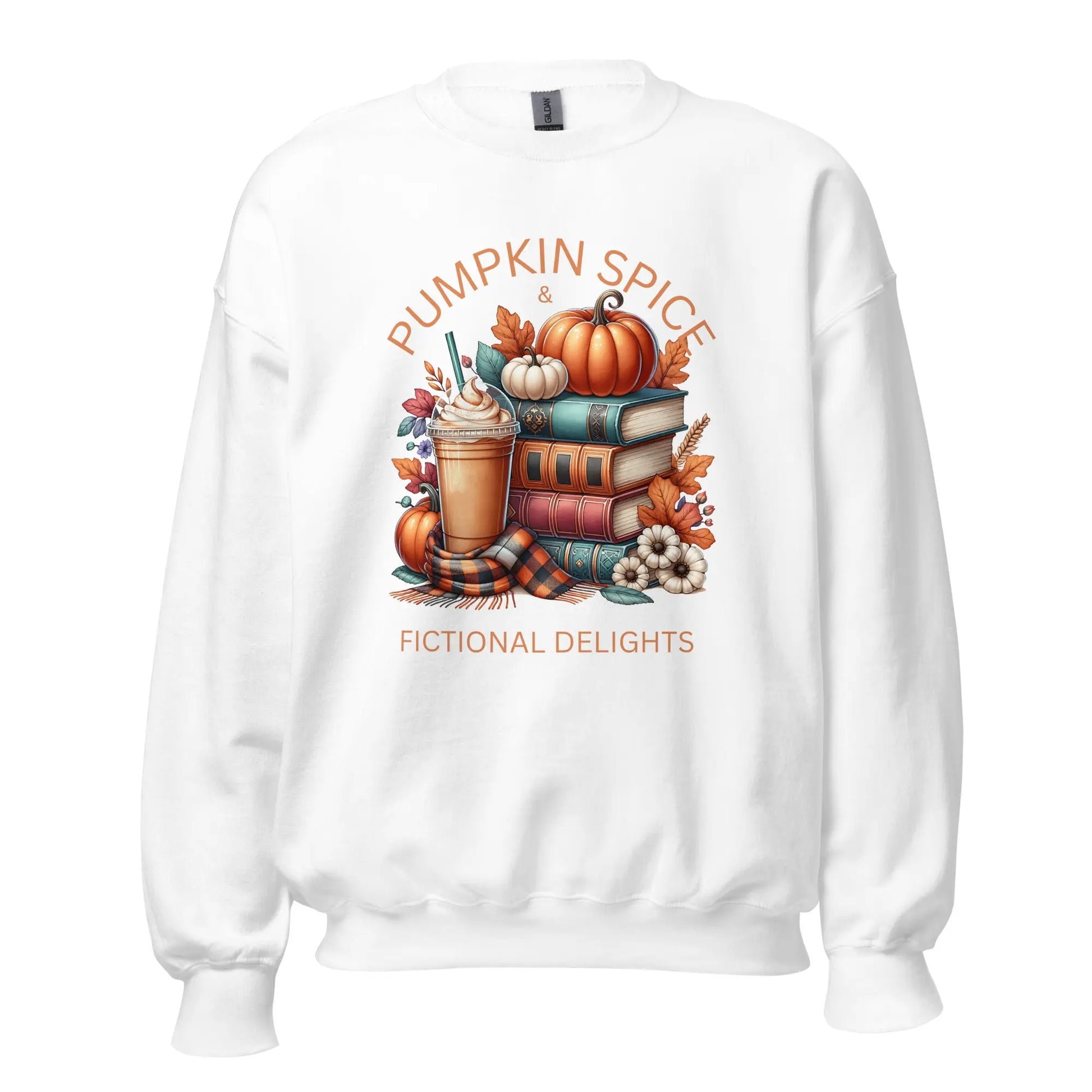 Pumpkin Spice & Fictional Delights Unisex Sweatshirt - TBRaring
