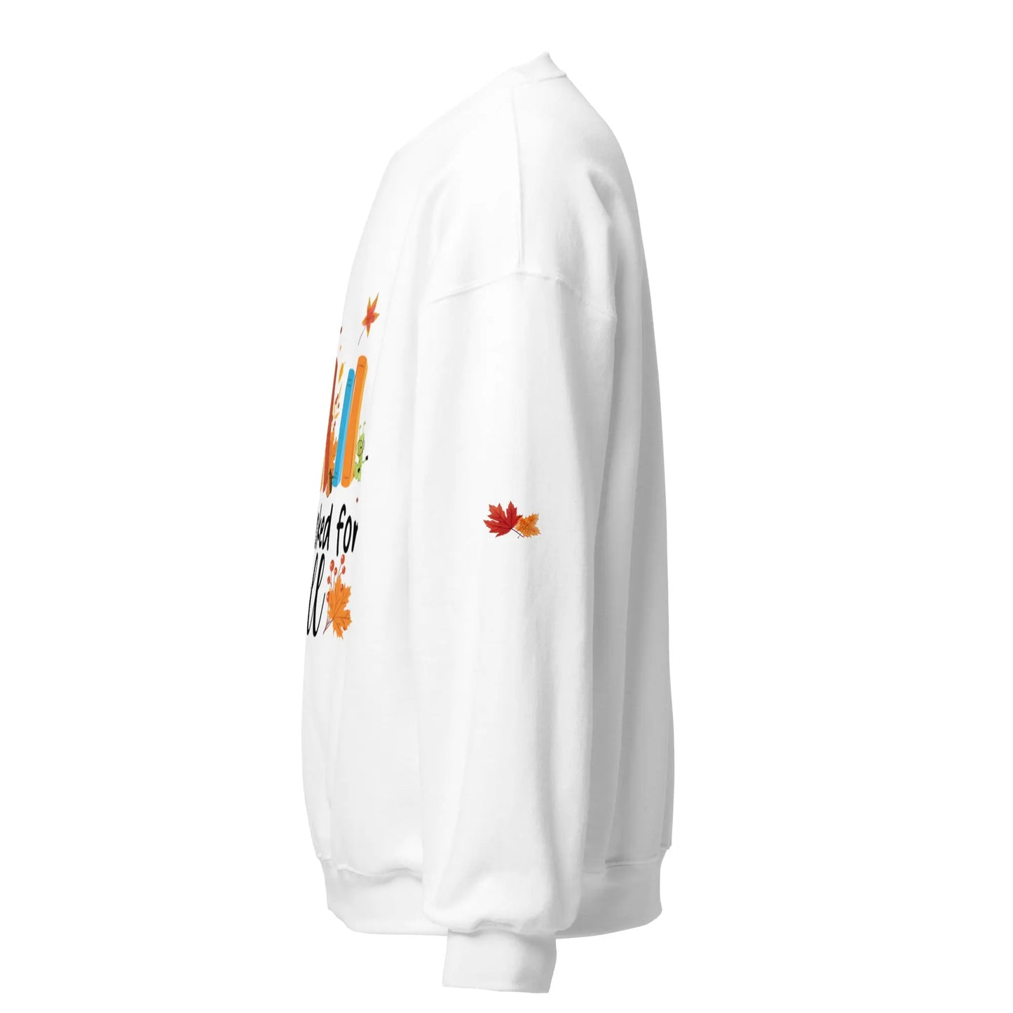 All Booked For Fall Unisex Sweatshirt With Leaves on Sleeves - TBRaring