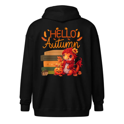 Hello Autumn Unisex heavy blend zip hoodie - TBRaring