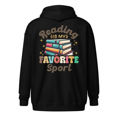 Bookish Shop "Reading Is My Favorite Sport" Unisex heavy blend zip hoodie - TBRaring