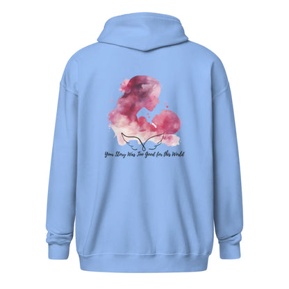 "Your Story Was too Good for This World" Bookishly Unisex heavy blend zip hoodie - TBRaring