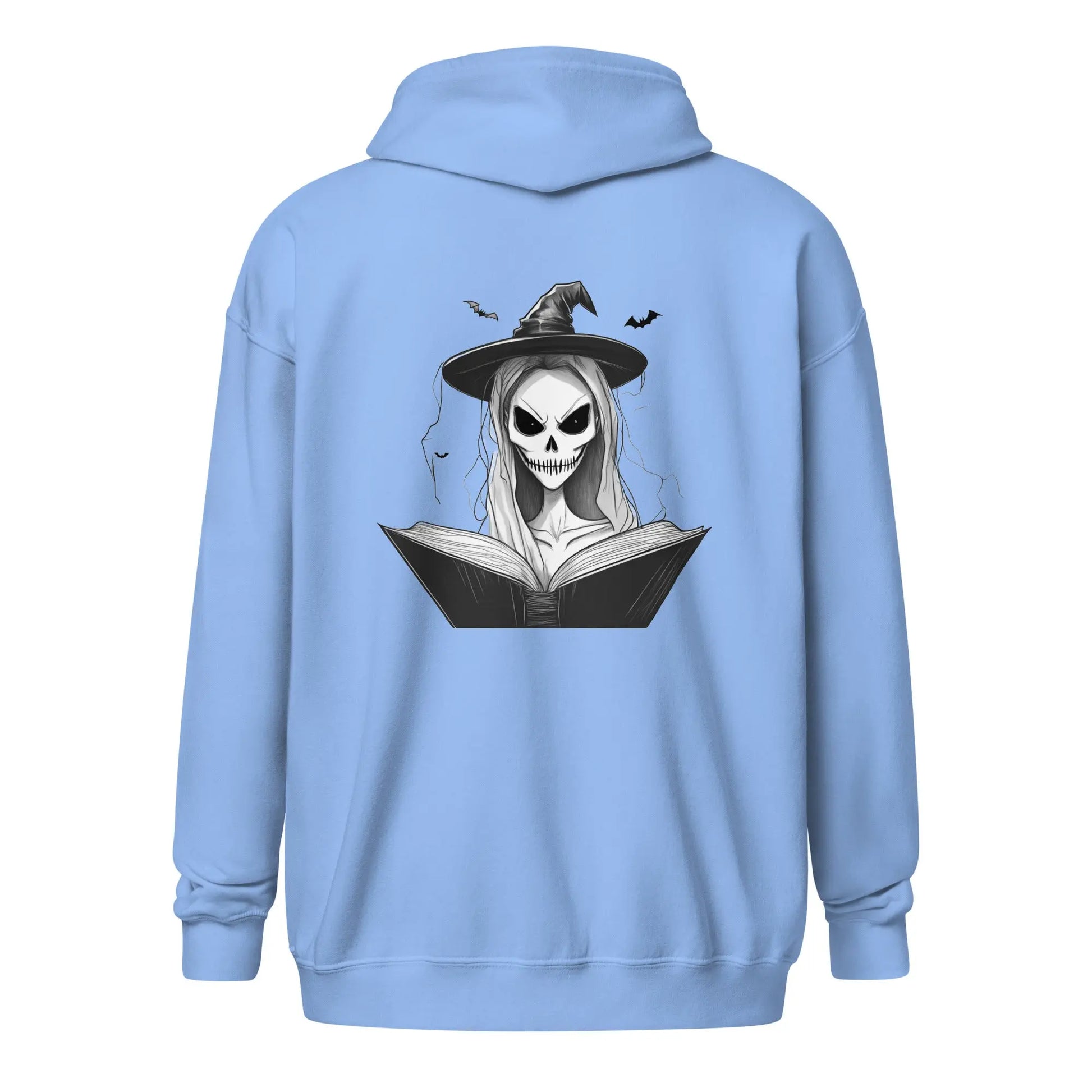 Creepy Witch Reader zip hoodie Front and Back - TBRaring