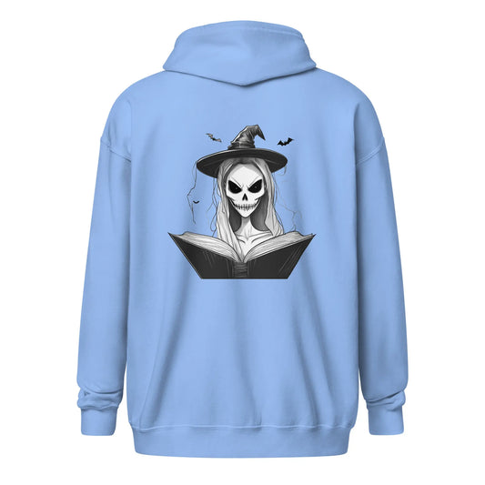 Creepy Witch Reader zip hoodie Front and Back - TBRaring