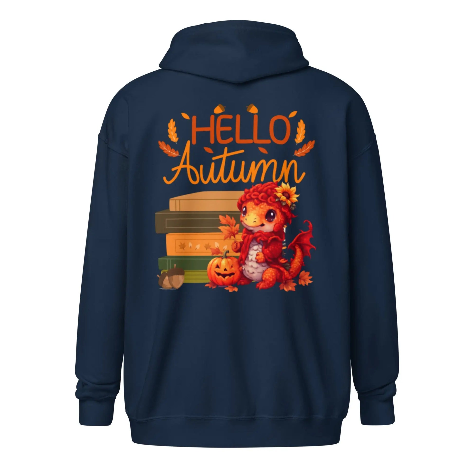 Hello Autumn Unisex heavy blend zip hoodie - TBRaring