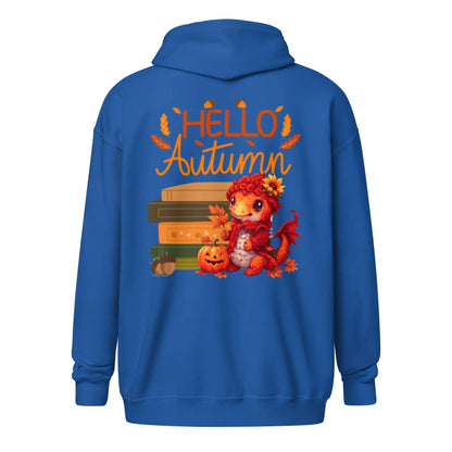 Hello Autumn Unisex heavy blend zip hoodie - TBRaring