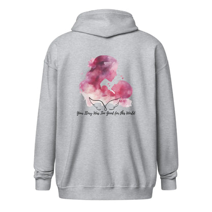 "Your Story Was too Good for This World" Bookishly Unisex heavy blend zip hoodie - TBRaring