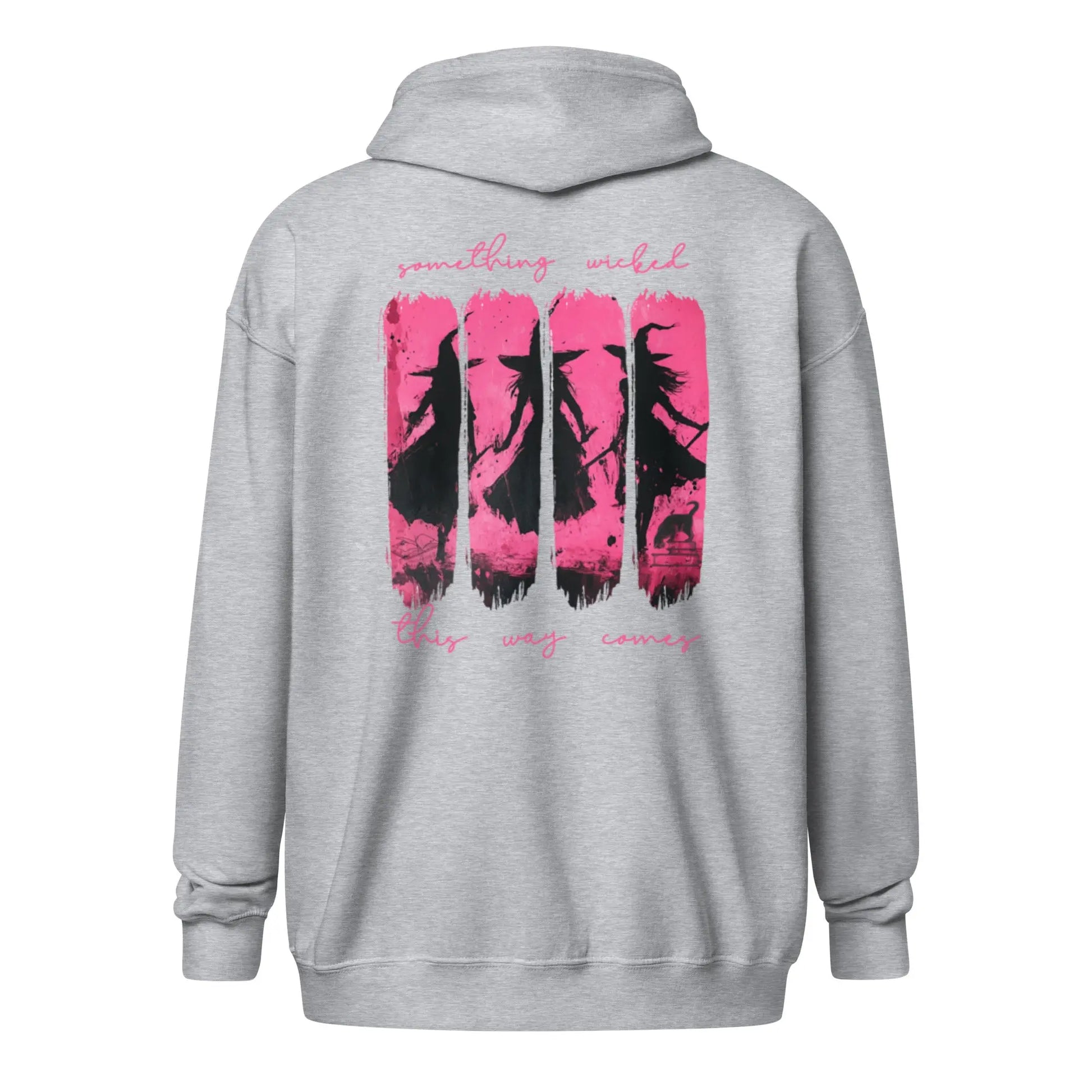 Something Wicked This Way Comes Witch zip hoodie With Front and Back Print - TBRaring