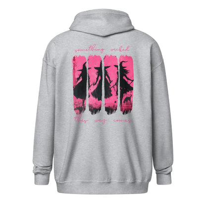 Something Wicked This Way Comes Witch zip hoodie With Front and Back Print - TBRaring