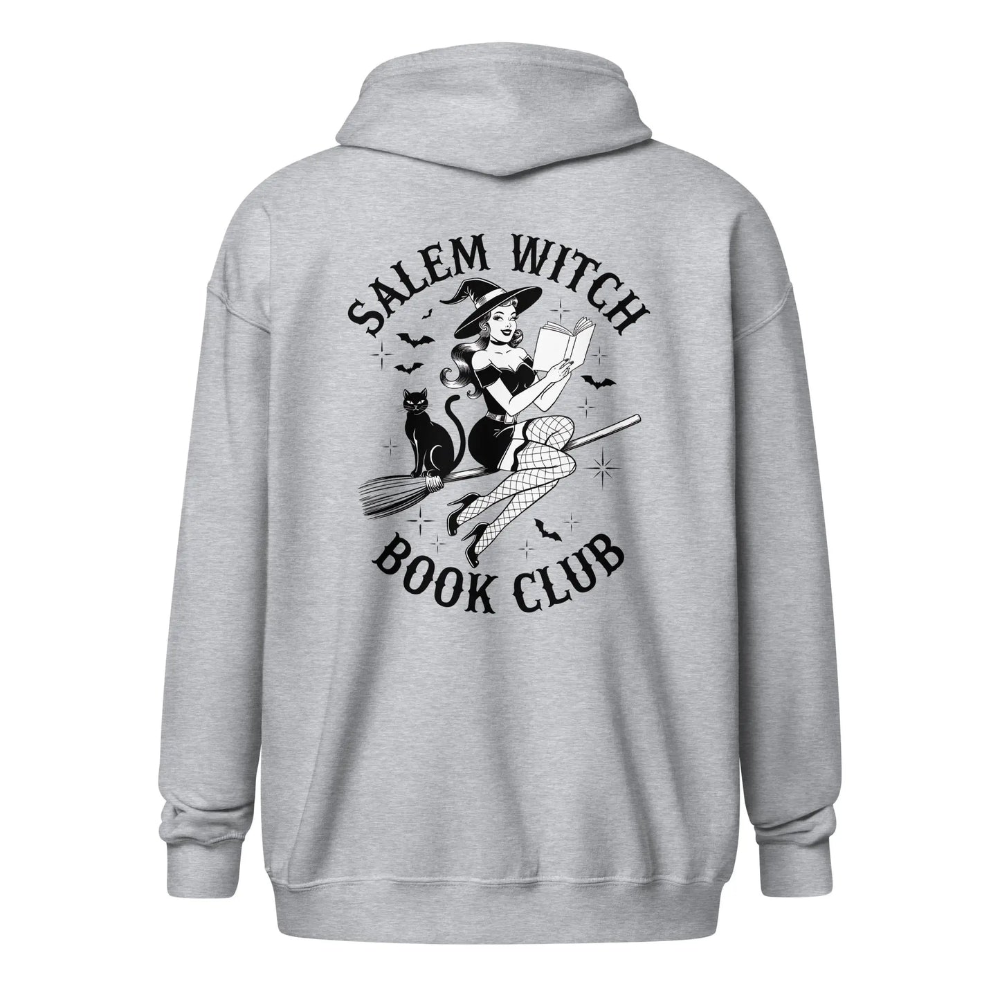 Salem Witch Book Club zip hoodie With Front and Back - TBRaring