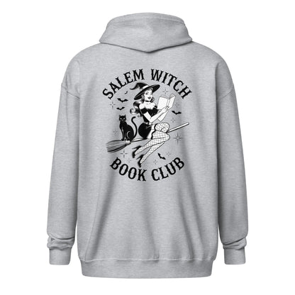 Salem Witch Book Club zip hoodie With Front and Back - TBRaring