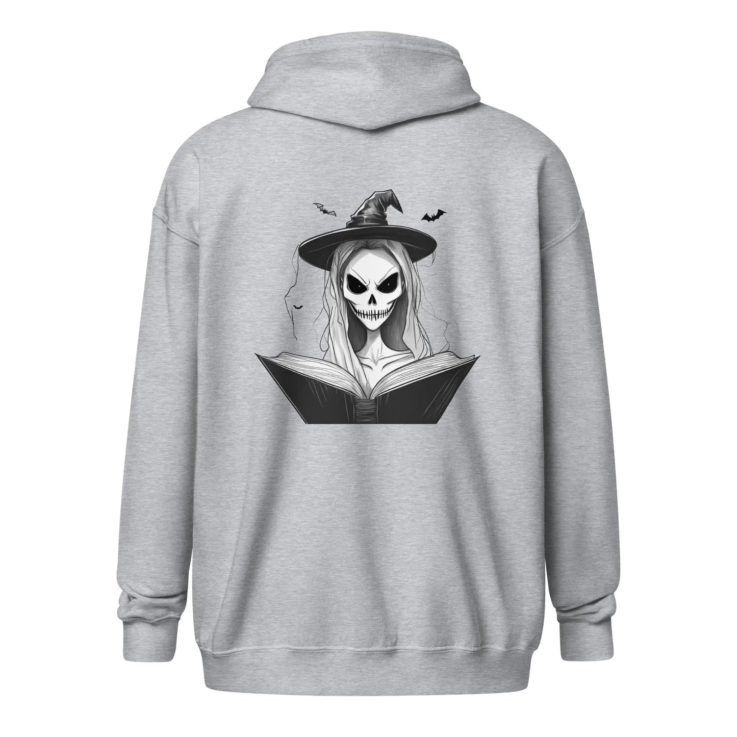 Creepy Witch Reader zip hoodie Front and Back - TBRaring