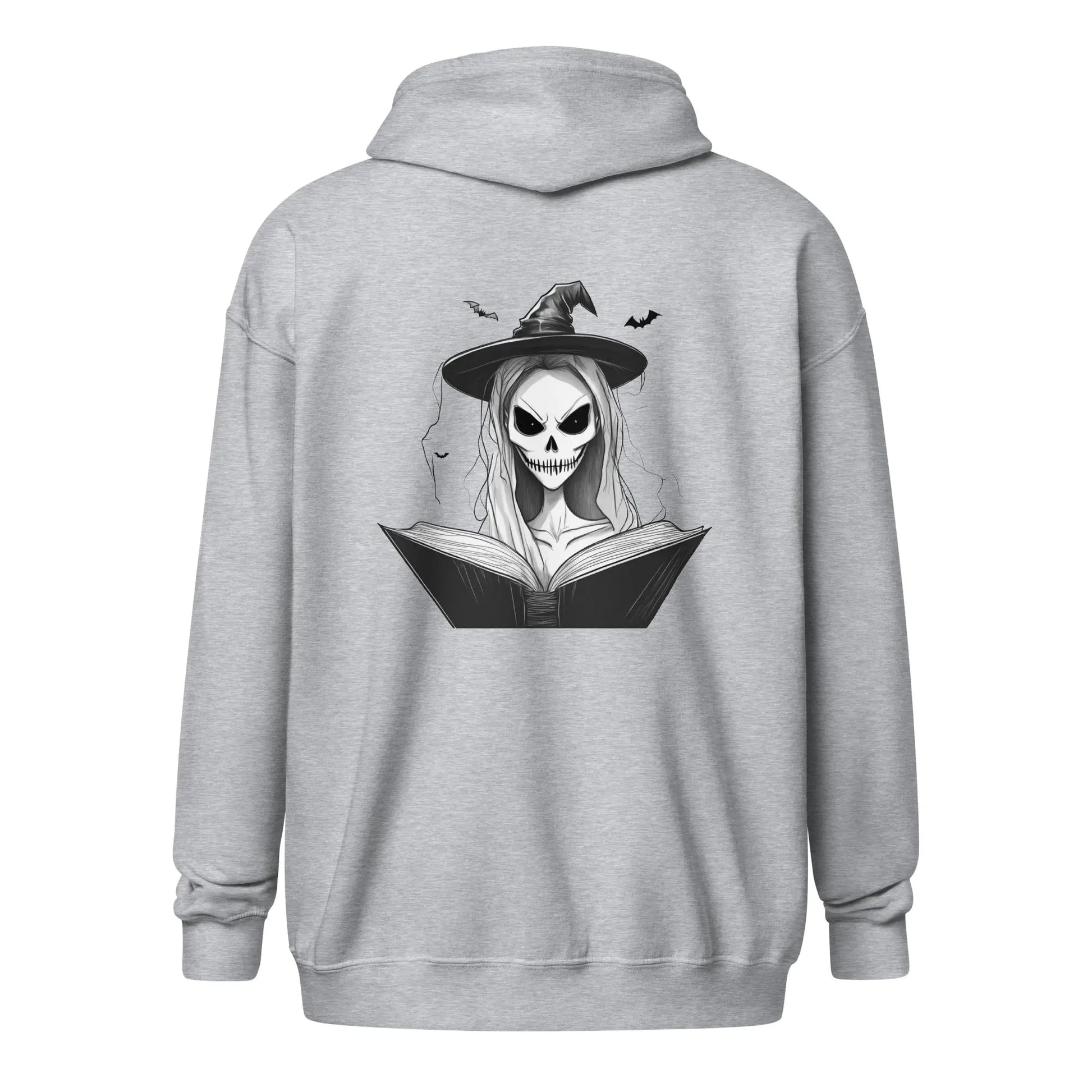 Creepy Witch Reader zip hoodie Front and Back - TBRaring