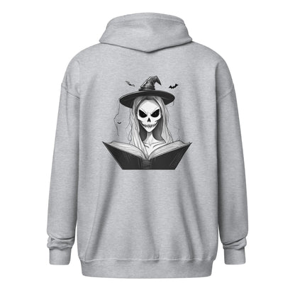 Creepy Witch Reader zip hoodie Front and Back - TBRaring