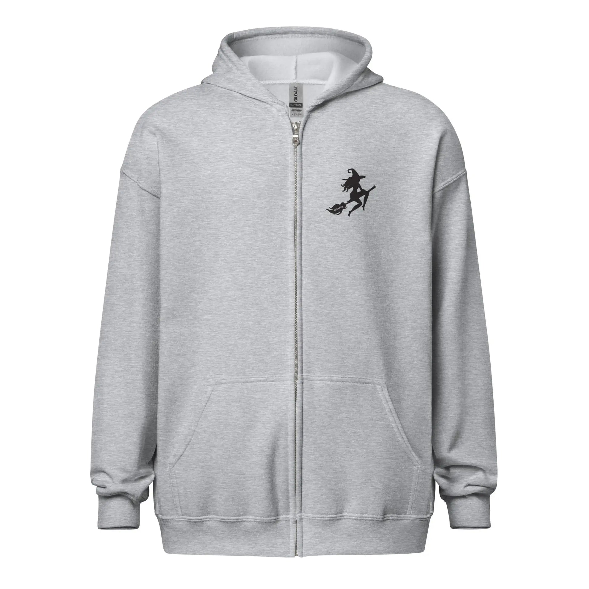 Something Wicked This Way Comes Witch zip hoodie With Front and Back Print - TBRaring