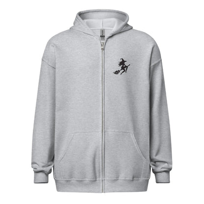 Something Wicked This Way Comes Witch zip hoodie With Front and Back Print - TBRaring