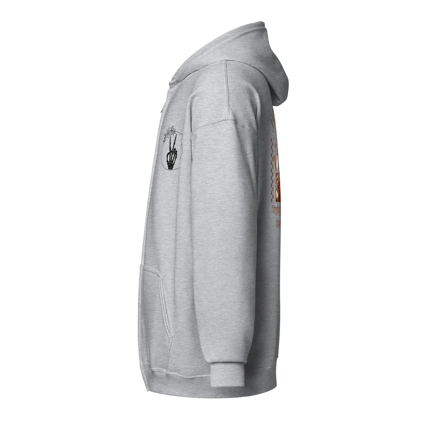 "Just a Mom Out Here Trying to Finish Her Chapter" Unisex heavy blend zip hoodie Bookish Merch - TBRaring