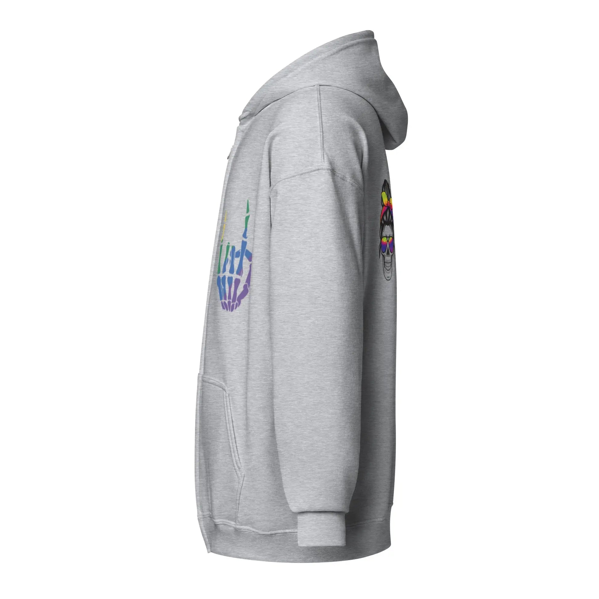 Gay, Bookish, Going Feral Pride Zip Up Hoodie - TBRaring