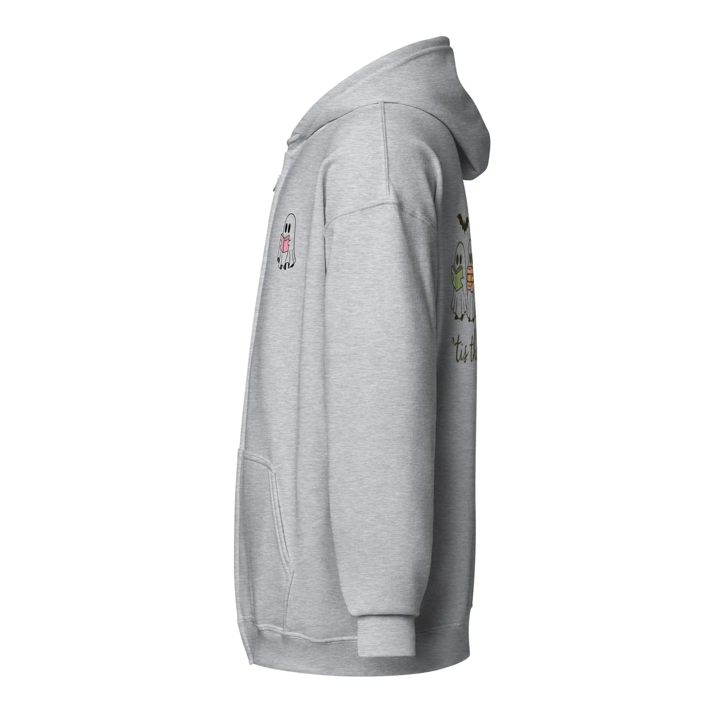 Tis The Season Ghost zip hoodie with Front and Back - TBRaring