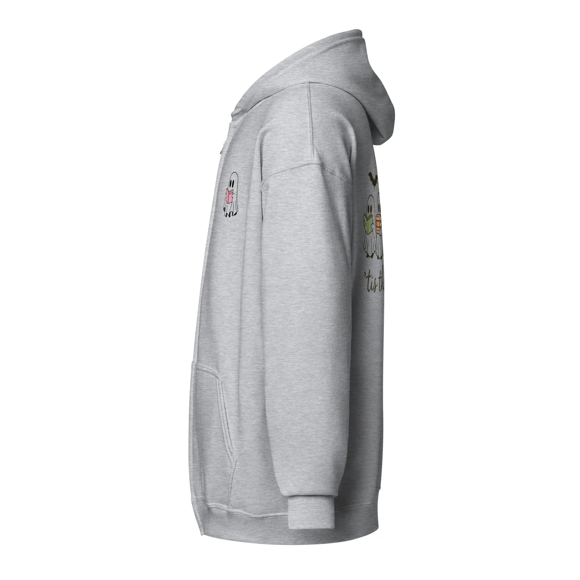 Tis The Season Ghost zip hoodie with Front and Back - TBRaring