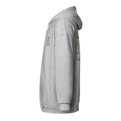 Tis The Season Ghost zip hoodie with Front and Back - TBRaring