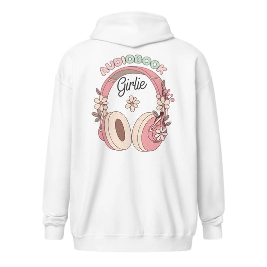 Bookish Shop "Audiobook Girlie" Unisex heavy blend zip hoodie - TBRaring