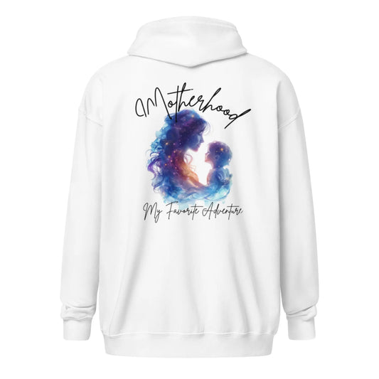 "Motherhood My Favorite adventure" Unisex heavy blend Bookishly zip hoodie - TBRaring