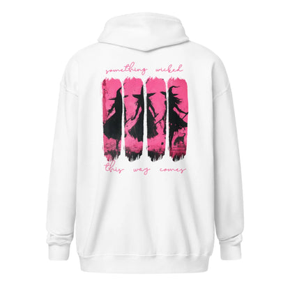 Something Wicked This Way Comes Witch zip hoodie With Front and Back Print - TBRaring